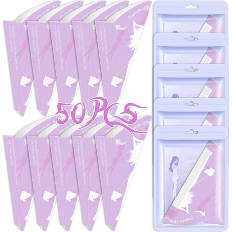 50 Pièces Urinoir Jetable pour Femme,Urinoir Femme Portable,Pipi Debout Femme Pliable, Urinoir Portatif étanche,pour Femme Enceintes Camping Randonnée et Activités de Extérieur