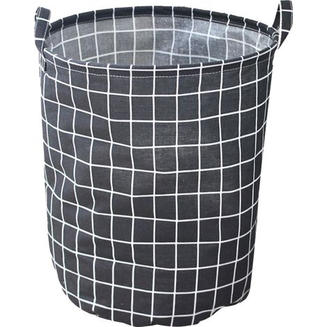 Panier à Linge Pliable - Étanche en Coton et Chanvre - Pour Vêtements Jouets ou Articles Bébé - 40 x 50 cm - 63 L - 1 Pièce (1/5)