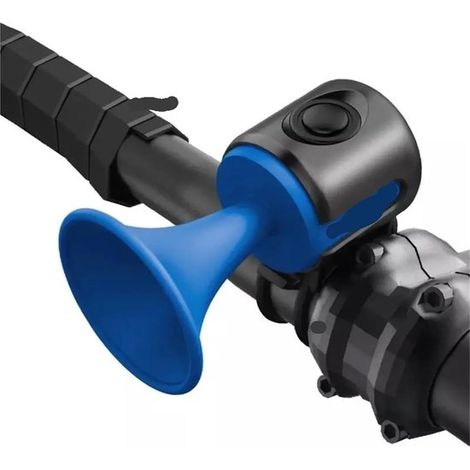 Klaxon de vélo 120 dB étanche IPX4, sonnette sonore rétro universelle pour vélo adulte, signal d'avertissement pour vélo, trottinette et voiturette de golf, installation facile, bleu (1/5)