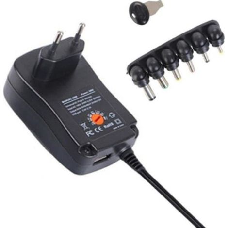 Adaptateur universel d\'alimentation 30W CA - CC 3V - 4.5V - 6V - 7.5V - 9V - 12V réglable (1/4)