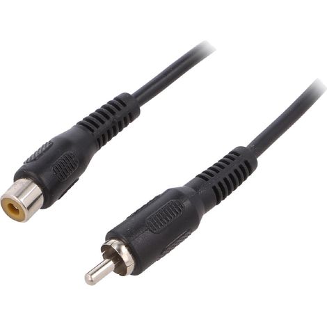 Cable RCA femelle RCA male 10m - Noir