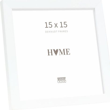 Cadre Bois Couleur Blanc Photo 15x15cm S243K1 (1/5)