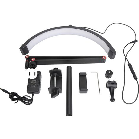 Lampe demi-lune réglable 10 niveaux pour bureau, 180 puces LED 20W, éclairage de salon de beauté 100-240V fiche US (1/5)