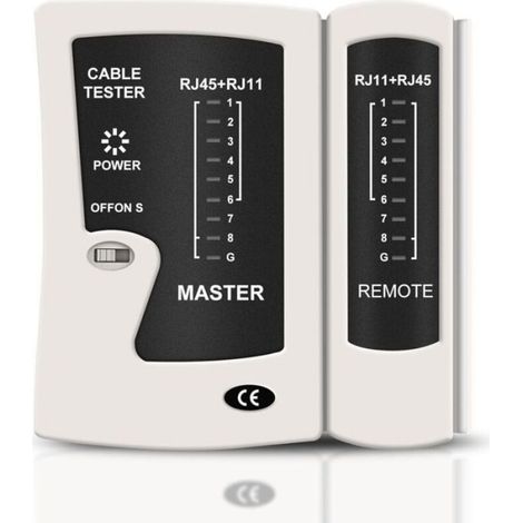Testeur De Câbles RJ45 RJ11 - Pour Câbles Réseau Cat5 Cat6 Cat7 Et Téléphoniques - Affichage LED En Temps Réel - 1 Pièce (1/4)