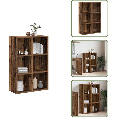 Bücherregal/Sideboard Altholz-Optik 66x30x98 cm Holzwerkstoff - Bücherregal - Bücherregal - Bücherschrank - Bücherständer (1/5)