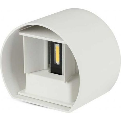 V-TAC VT-756 Lampada LED 6W 116lm/W applique parete semicerchio fascio regolabile bianco satinato luce bianco Naturale 4000K IP65 sku 217091 (1/5)