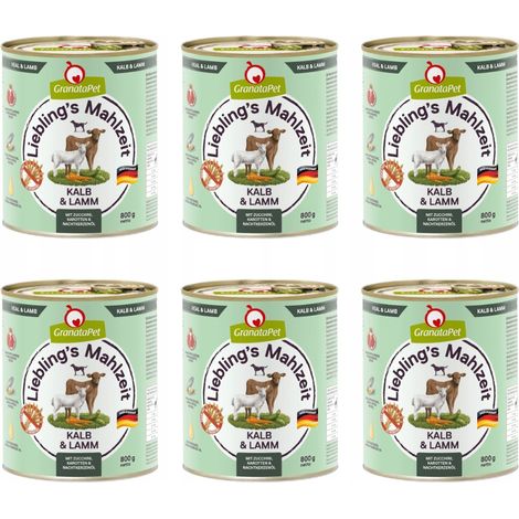 GranataPet Liebling's Mahlzeit veau 6 x 800g (1/2)