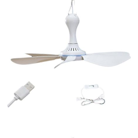 Câble d'extension USB de 1 mètre pour ventilateur de camping, mini ventilateur de plafond portable, ventilateur de tente USB pour le camping en plein air (1/5)