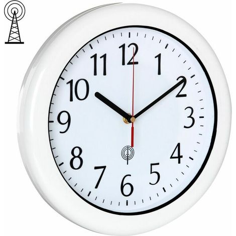 Wanduhr / Funkuhr wasserdicht, widerstandsfähig - Ø25,4cm - mit Sekundenzeiger (1/5)