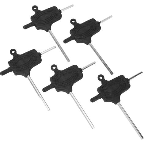 Clé hexagonale portable professionnelle pour tatouage (lot de 5), accessoire de réglage pour machine à tatouer, noire. (1/5)