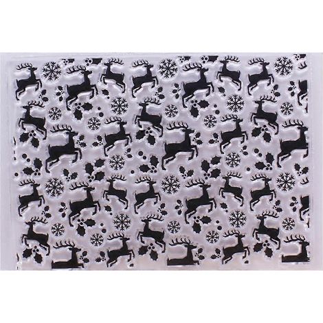 Transparente Silikonstempel mit Weihnachtsmotiv und Hirschmotiv zum Versiegeln für DIY-Scrapbooking