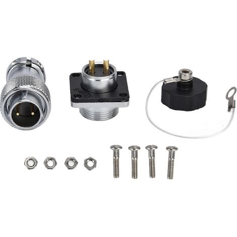 2-poliger Metall-Luftfahrtstecker-Adapter, wasserdicht, Zinklegierung, WS16-Luftfahrtstecker, AC 500 V
