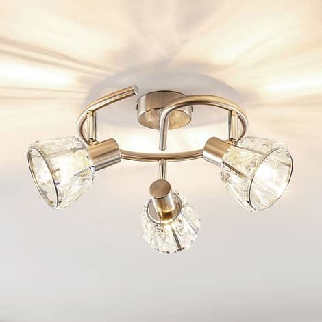 [NEUWERTIG] B-Ware Lindby Kosta Deckenlampe Deckenleuchte Lampe Leuchte Hängelampe 3 Flammig Nickel