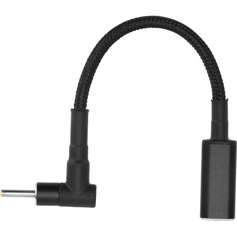 Adaptateur USB-C femelle vers CC mâle 2,5 x 0,7 mm, 100 W, 5 A, 20 V, compatible avec la charge rapide PD. Adaptateur USB Type-C vers CC pour ordinateur portable. (1/4)