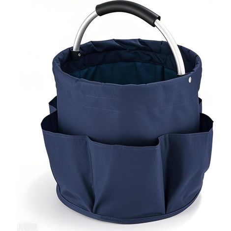 Reinigungskorb mit Griff, Reinigungsorganizer mit mehreren Fächern, wasserdichte Beutel für Gartenarbeit, faltbarer Organizer für Reinigungsprodukte für Garten, Badezimmer und Innenräume (Blau) (1/5)