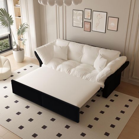 Canapé d’Angle Modulable 4 Places Chenille 315cm - Canapé Convertible avec Pouf, Chargeur Induction, Enceinte Bluetooth, LED et Coffre - Beige (1/5)
