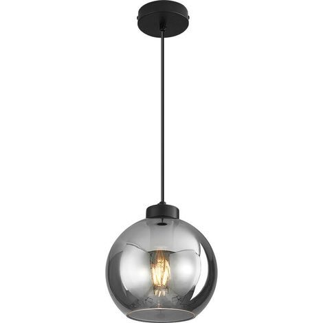 Suspension décorative 1xE27 23W verre fumé Braytron BV01-00050 (1/4)