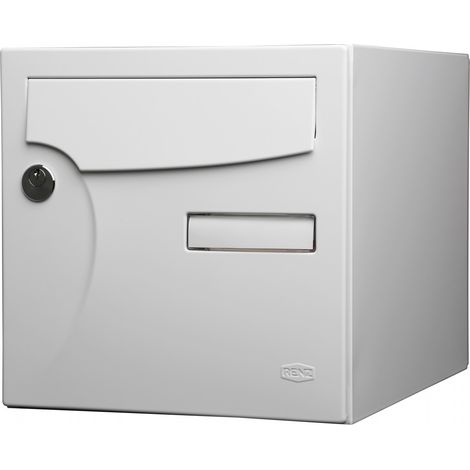 RENZ Standard 1-türiger Außenbriefkasten, Stahl weiß glänzend RENZ