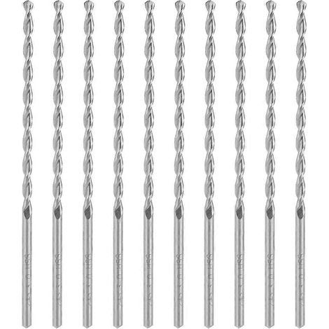 10 Stück parabolische Bohrer aus gehärtetem HSS-Stahl mit geradem Schaft, 3 x 100 mm
