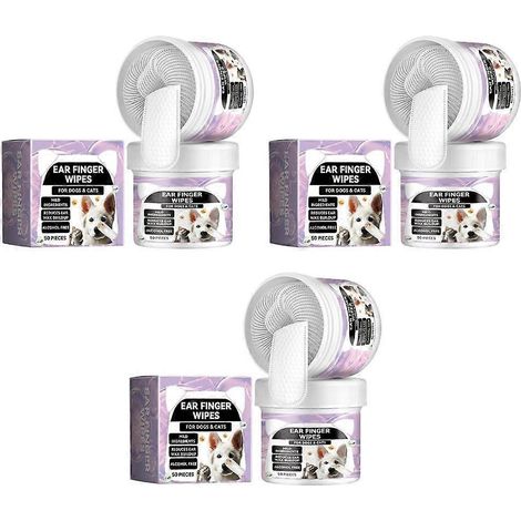 Lingettes nettoyantes douces pour les oreilles des chats, apaisantes et nettoyantes pour les oreilles en cas de démangeaisons. (1/4)