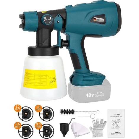 Paint Sprayer for Makita LXT 18V Battery, Paint Sprayer Spray Gun for Cabinets, Cars, Walls, Furniture, Home MT-SG05 (1/3)
