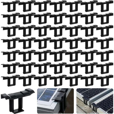30 Pièces Clips de Drainage pour Panneau Solaire, Panneau Photovoltaïque Clips de Nettoyage, Clips de Vidange D'eau pour Panneau Solaire 30mm (1/5)