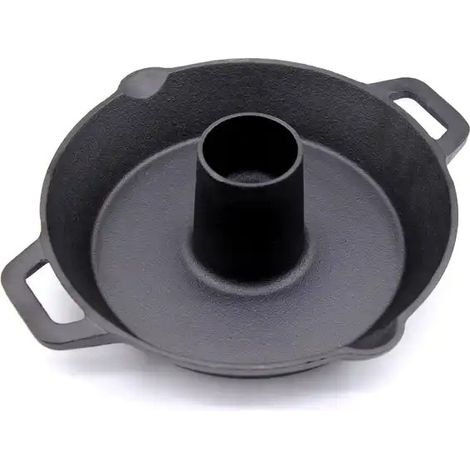 Bbq-Toro – Rôtissoire à poulet en fonte Ø 28 cm – pré-assaisonnée – pour gril et four – cône d'arôme pour saveurs intenses – dimensions 34x30x10 cm (1/9)