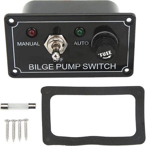 Toggle switch panel for bilge pump, automatic shut-off, manual switch panel for RV, yacht, car (1/5)