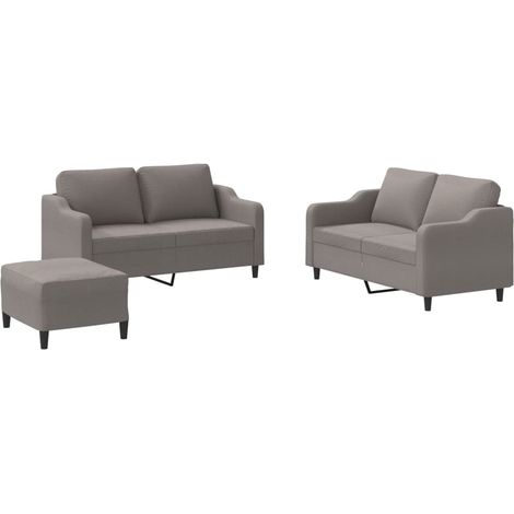 Maison Exclusive - Set di Divani 3 pz con Cuscini Tortora in Tessuto (1/5)