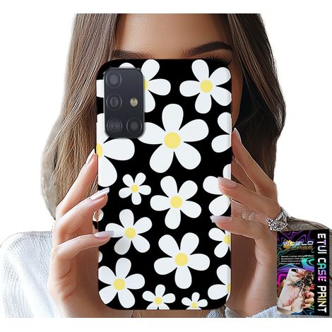 Custodia per Samsung Galaxy A71 - margherita, fiori, retro (1/5)