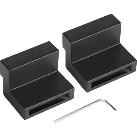 2 Butée de porte, Alliage de zinc, Revêtement caoutchouc, Réduction bruit, Pour rail coulissant 40mm (1/5)