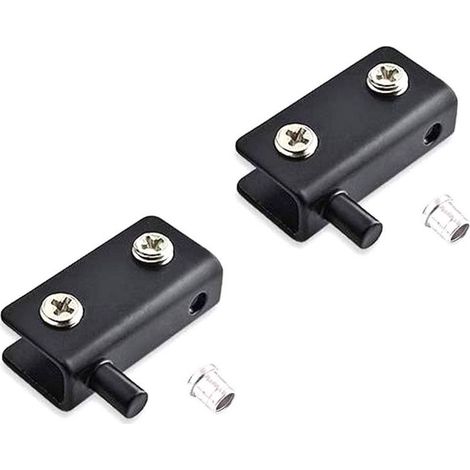 Charnières pivotantes pour porte en verre en acier inoxydable 2 pièces (40x20x10mm) (1/5)