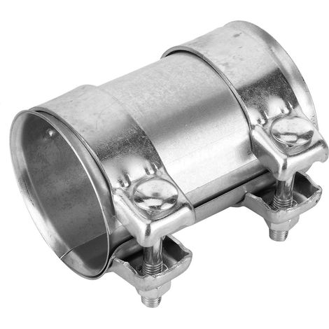 Collier d'échappement 76 mm, Manchon Echappement Connecteur de Tuyau D'échappement Double Collier de Serrage pour Tuyau D'échappement de Voiture (1/5)