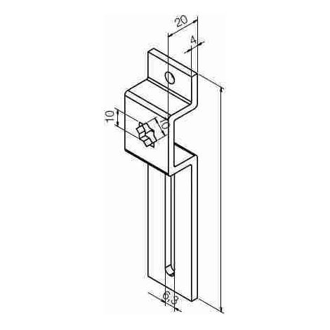 Nice 525.10094 - Halterung einstellbar sede für stella von 10 mm