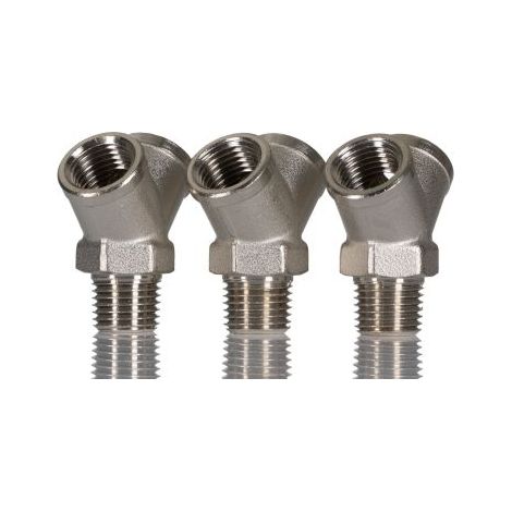 Adaptateur fileté en Y Legris 0911 vers G 1/4 Femelle R 1/4 Mâle ( Prix pour Paquet de 3 )