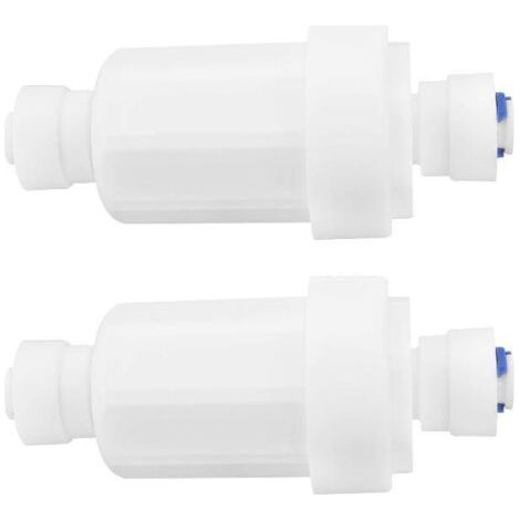 Microfiltre à connexion rapide à 2 points, grille en acier inoxydable à l'avant du purificateur d'eau, pour filtrer les impuretés de cuisine et domestiques (1/5)