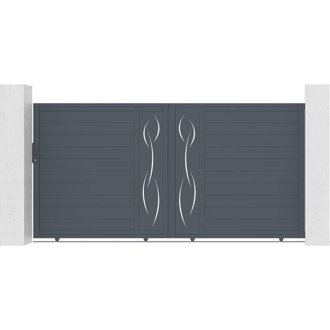 Portail aluminium coulissant LIFE 350x180cm (1/4)