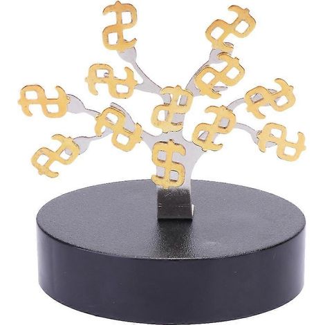 1 Ensemble de sculptures décoratives magnétiques en forme d'arbre à argent, décoration créative pour bureau, maison, magasin (1/2)