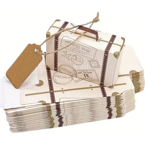 Scatola per Regalo e Feste Borsa con Farfalla e Fiori Bianca (1/5)