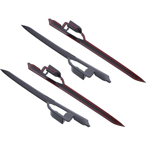 Habillage de poignée intérieure de porte style fibre de carbone, cache décoratif compatible avec MK8 2020-2021 (1/5)
