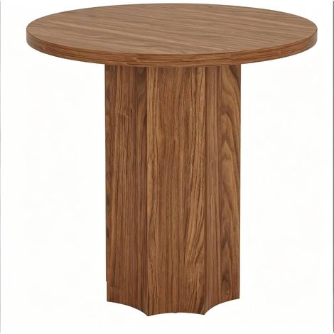 Moderner runder Tisch aus braunem MDF 80 x 80 x 75 cm MODENUIT (1/5)
