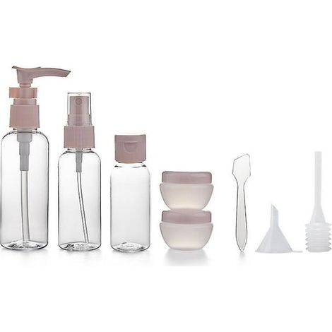 Dww-bouteille De Voyage - Lot De 8 Flacon Vide Contenant Bouteille Voyage,petits Flacons Vides Rechargeables En Plastique Pour Cosmtiques Et Articles (1/3)