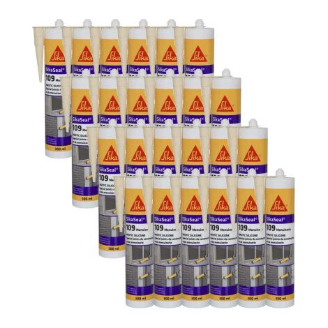 Satz mit 24 Silikondichtstoffen für Zimmereifugen - SIKA SikaSeal 109 Zimmerei - Beige- 300ml (1/5)