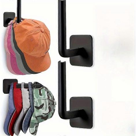 Set mit 2 Haken zum Aufhängen ohne Bohren, geeignet für Schlüssel, Hüte, Handtücher usw., selbstklebende Haken, platzsparend, geeignet für Eingänge, Flure, (1/3)