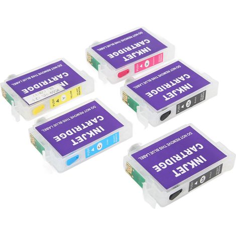 Cartouches d'encre de remplacement pour Epson ICBK59/ICBK59/ICC59/ICM59/ICY59 (cartouches 5 couleurs) (1/5)
