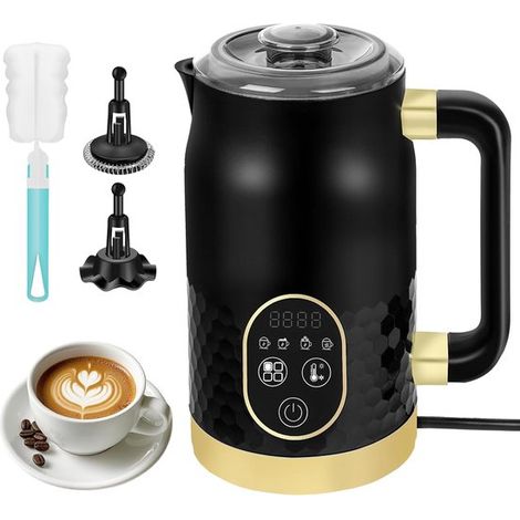 Mousseur de lait électrique 4-en-1 – Régulation température – Cappuccino, latte, chocolat chaud (1/5)