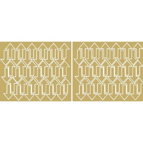 Adesivi a forma di freccia 5x3 cm, 72 pezzi, oro lucido