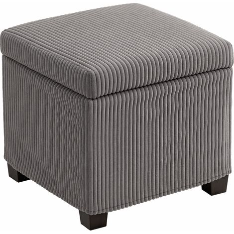 Pouf coffre de rangement LINKS gris (1/5)