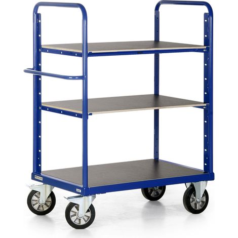 Bako Logistiksysteme Etagenwagen R1200 ohne Gitter mit 3 Ladeflächen 1500mm hoch 1000x700mm
