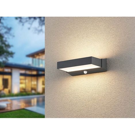 LED Außenwandleuchte CUANDO mit Bewegungsmelder, Anthrazit Breite 23cm (1/5)
